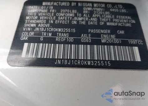 2019 Nissan Rogue Sport S/Sv/Sl z USA, uszkodzony, nr VIN JN1BJ1CR0KW325515